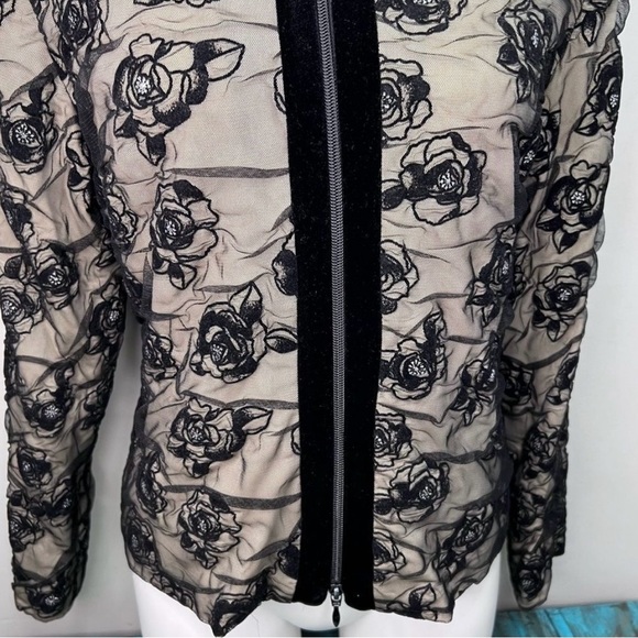 Joseph Ribkoff Rosette Zip Up Lightweight Jacket, Size 10 - Picture 4 of 13